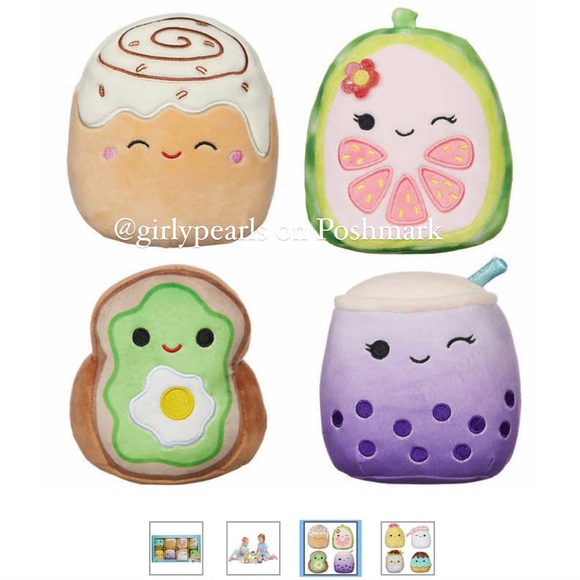 8 Mini Squishmallows 5" NEW Boba/ Bubble Tea, Sushi, Burrito, Avocado Toast - Picture 3 of 4